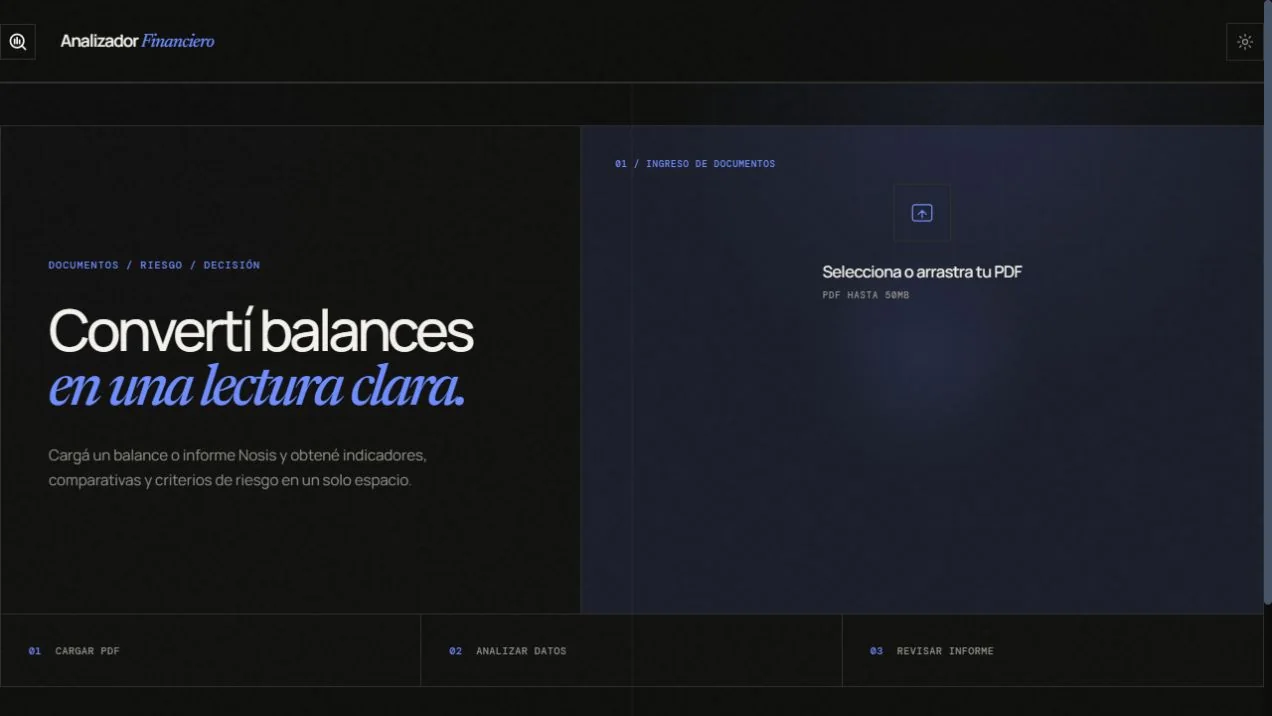 Carga de balances e informes Nosis en la interfaz rediseñada