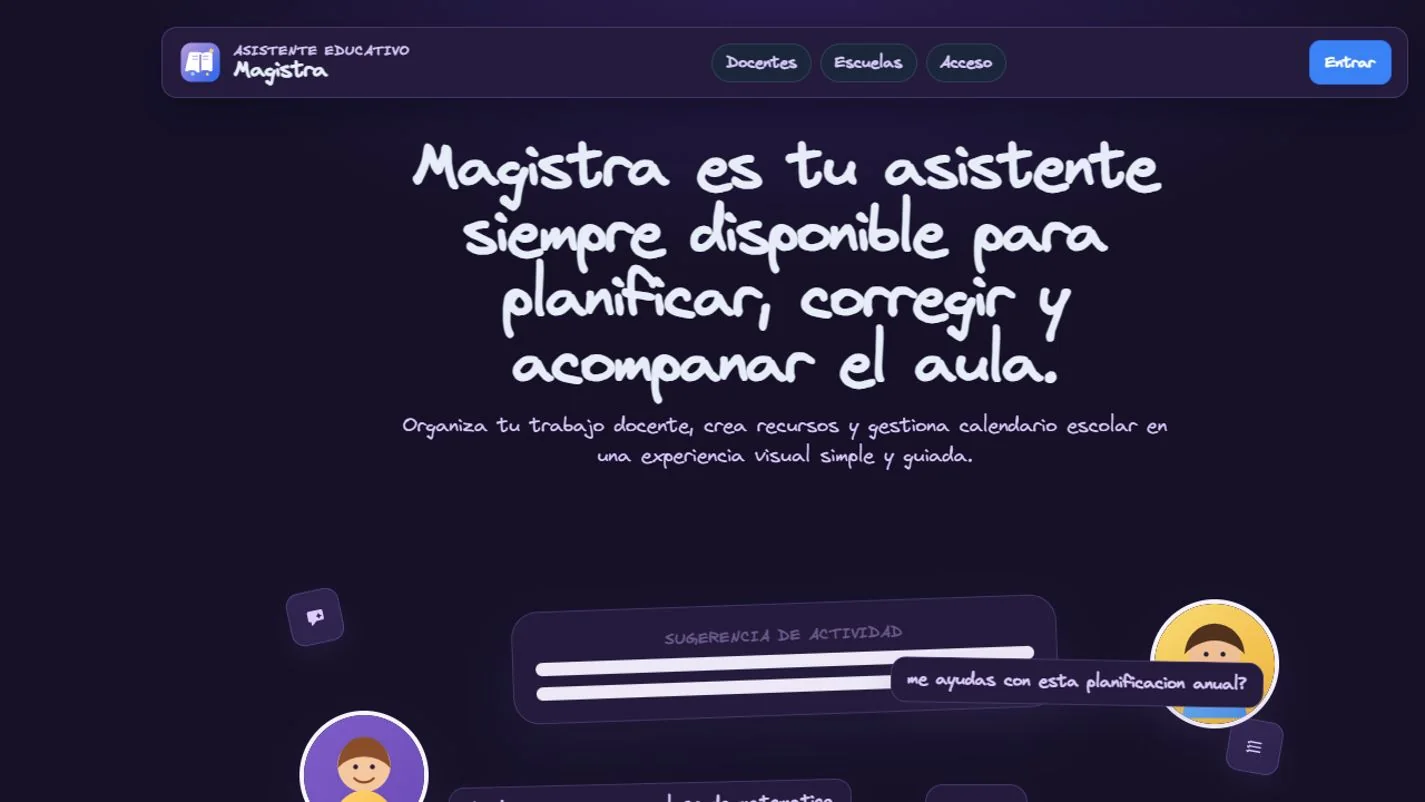 Página de presentación de Magistra
