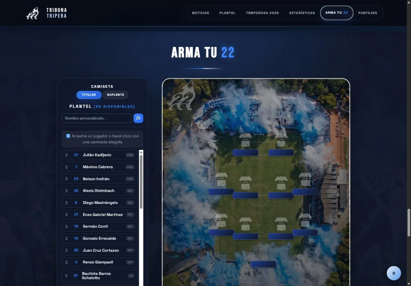Herramienta Arma tu 22 de Tribuna Tripera